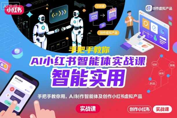 AI小红书智能体实战课，手把手教你用AI制作智能体及创作小红书虚拟产品，提效+内容商业化-shxbox省心宝盒