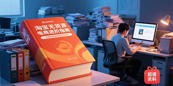 淘宝无货源电商进阶指南，包含新人课、进阶课，配套资料，蓝海选品等-shxbox省心宝盒