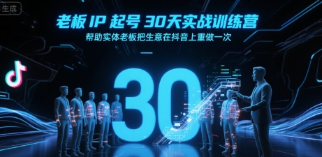 老板IP起号30天实战训练营，帮助实体老板把生意在抖音上重做一次-shxbox省心宝盒