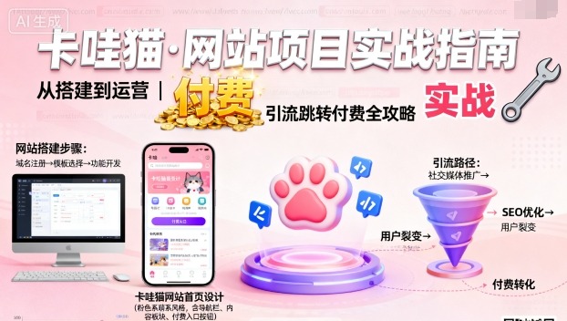 卡哇猫·网站项目，网站搭建与运营以及引流跳转付费-shxbox省心宝盒