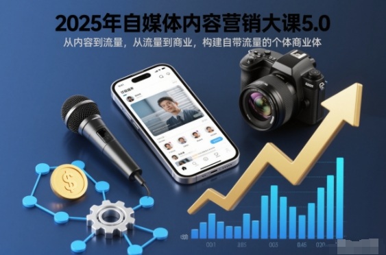2025年自媒体内容营销大课5.0，从内容到流量，从流量到商业，构建自带流量的个体商业体-shxbox省心宝盒