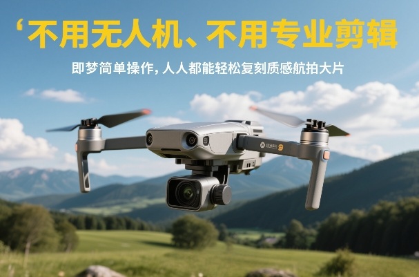 不用无人机、不用专业剪辑，即梦简单操作，人人都能轻松复刻质感航拍大片-shxbox省心宝盒
