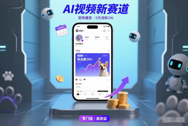 AI视频新赛道，宠物播客仅注册5天涨粉2W，收益非常可观-shxbox省心宝盒