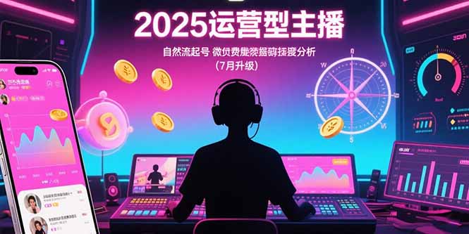 2025运营型主播：自然流起号，微付费投放技巧，罗盘数据深度解析(7月更新-shxbox省心宝盒