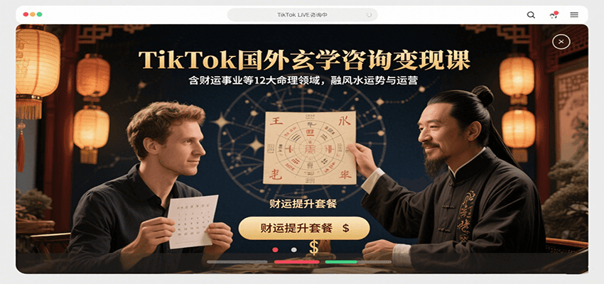 TikTok国外玄学咨询变现课，含财运事业等12大命理领域，融风水运势与运营-shxbox省心宝盒