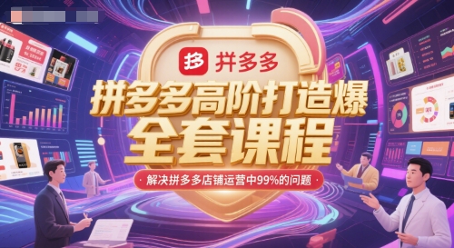 拼多多高阶打造爆款全套课程，解决拼多多店铺运营中99%的问题-shxbox省心宝盒