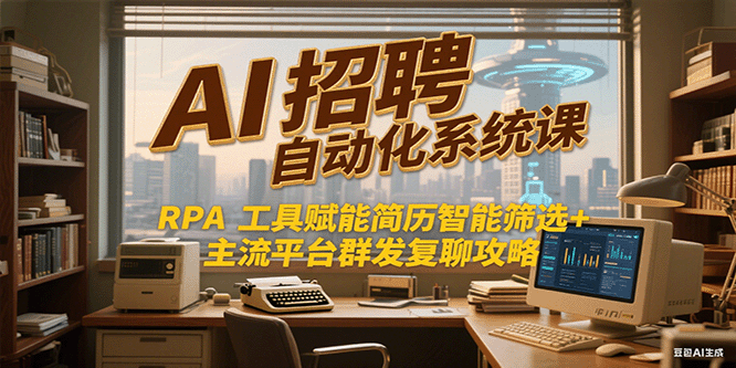 AI招聘自动化系统课，RPA工具赋能简历智能筛选+主流平台群发复聊全攻略-shxbox省心宝盒