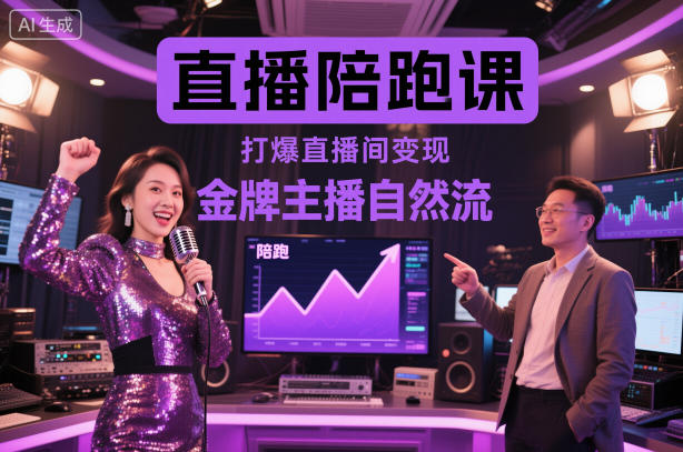 直播陪跑课，金牌主播自然流打爆直播间，复制高变现玩法-shxbox省心宝盒