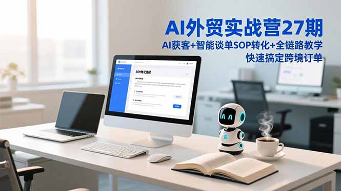 AI外贸实战营27期，AI获客+智能谈单+SOP转化+全链路教学，快速搞定跨境订单-shxbox省心宝盒