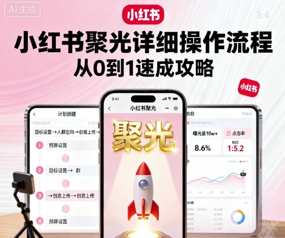 小红书聚光详细操作流程，小红书聚光从0到1速成攻略-shxbox省心宝盒