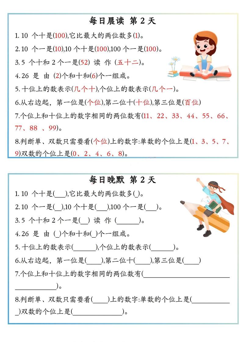 新一上数学早读晚默必会知识汇总（10页）-shxbox省心宝盒