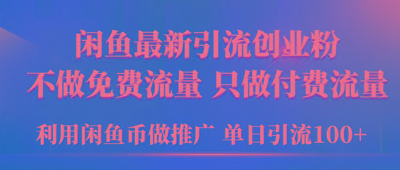 (9584期)2024年闲鱼币推广引流创业粉，不做免费流量，只做付费流量，单日引流100+-shxbox省心宝盒