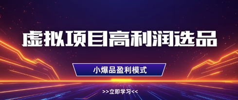 虚拟项目高利润选品方法，做好单店利润1W+，可多店倍增利润-shxbox省心宝盒