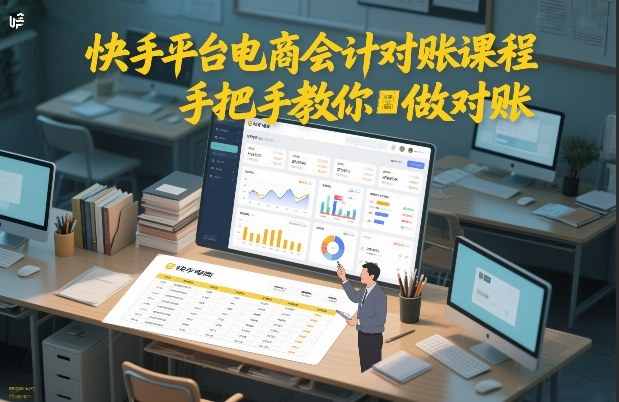快手平台电商会计对账课程，手把手教你做对账-shxbox省心宝盒