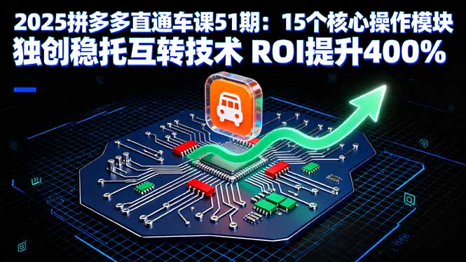 2025拼多多直通车课51期：15个核心操作模块 独创稳托互转技术 ROI提升400%-shxbox省心宝盒