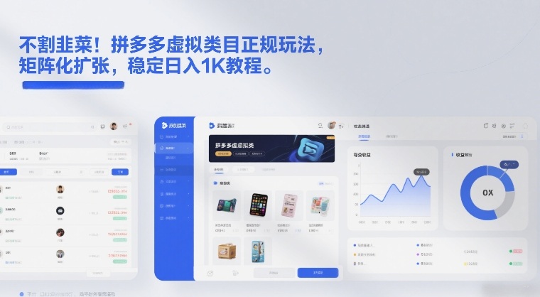 不割韭菜！拼多多虚拟类目正规玩法，矩阵化扩张，稳定日入1K教程【揭秘】-shxbox省心宝盒