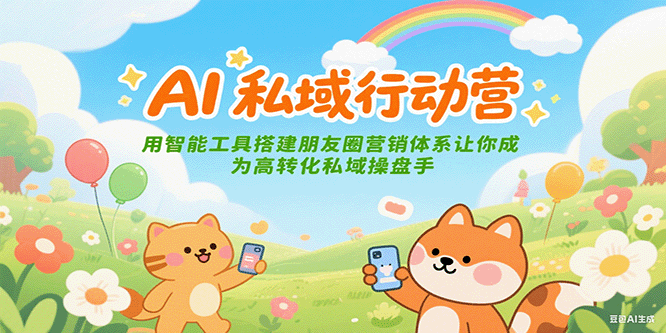 AI私域行动营：用智能工具搭建朋友圈营销体系让你成为高转化私域操盘手-shxbox省心宝盒