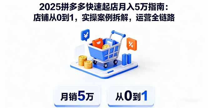 2025拼多多快速起店月入5万指南：店铺从0到1，实操案例拆解，运营全链路-shxbox省心宝盒