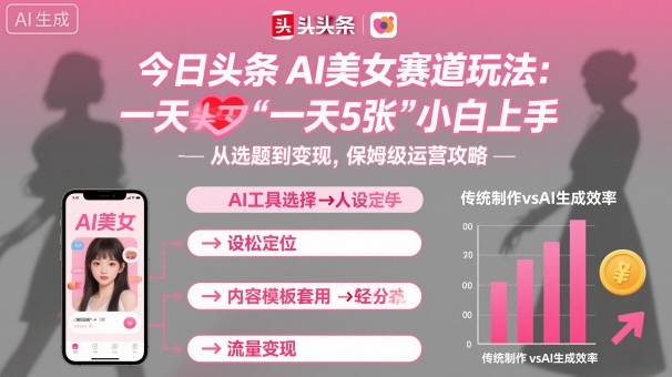 今日头条AI美女赛道玩法，一天轻松5张，小白轻松上手-shxbox省心宝盒
