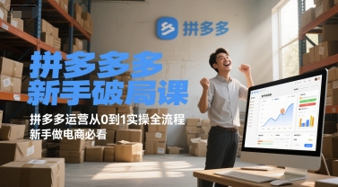 拼多多新手破局课，拼多多运营从0到1实操全流程，新手做电商必看-shxbox省心宝盒