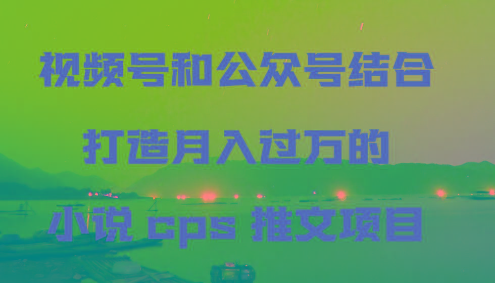 视频号和公众号结合打造月入过万的小说cps推文项目，包括市面上面的各种思路详解-shxbox省心宝盒