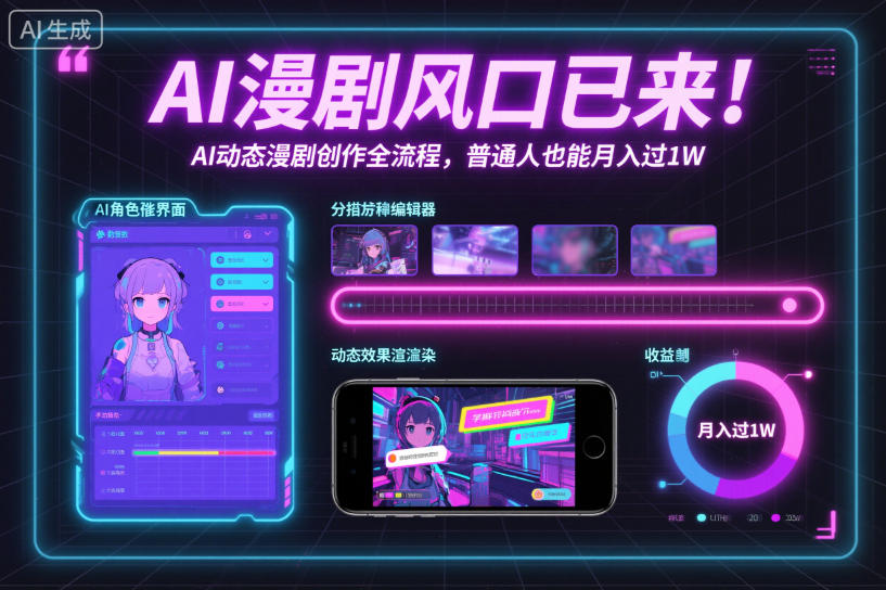 AI漫剧风口已来！AI动态漫剧创作全流程，普通人也能月入过1W-shxbox省心宝盒