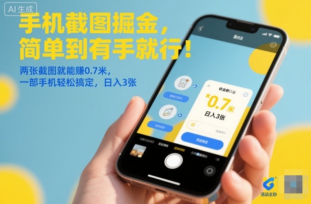 手机截图掘金，简单到有手就行！两张截图就能賺0.7米，一部手机轻松搞定，日入3张【揭秘】-shxbox省心宝盒