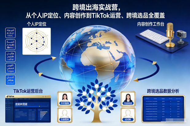 跨境出海实战营，从个人IP定位、内容创作到TikTok运营、跨境选品全覆盖-shxbox省心宝盒