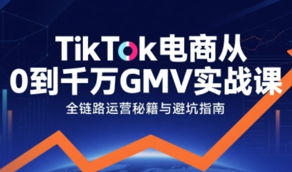 TikTok电商从0到千万GMV实战课，从0到1拆解实战秘籍(更新)-shxbox省心宝盒