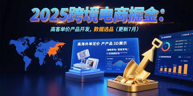 2025跨境电商掘金：蓝海市场定位，高客单价产品开发，数据选品(更新7月-shxbox省心宝盒