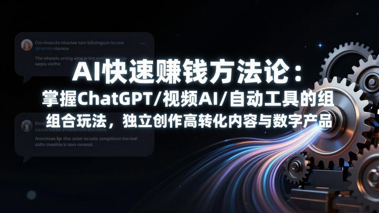 AI快速赚钱方法论：掌握ChatGPT/视频AI/自动化工具的组合玩法，独立创作高转化内容与数字产品-shxbox省心宝盒