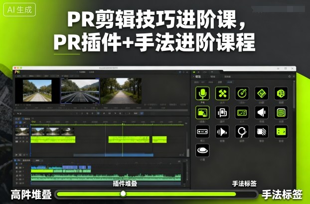 PR剪辑技巧进阶课，PR插件+手法进阶课程-shxbox省心宝盒