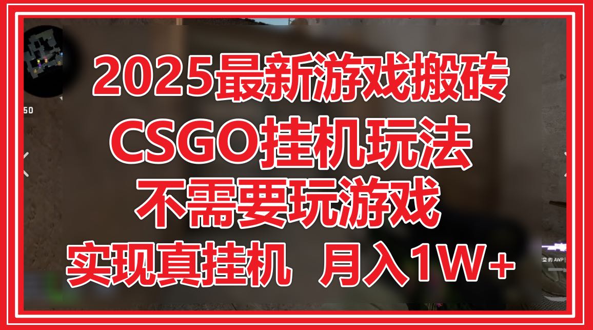2025最新游戏搬砖,CSGO挂机,不需要玩游戏,实现真挂机,月入1W+-shxbox省心宝盒