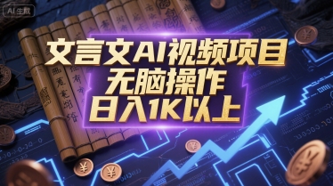 文言文AI视频项目，无脑操作，日入1K以上-shxbox省心宝盒