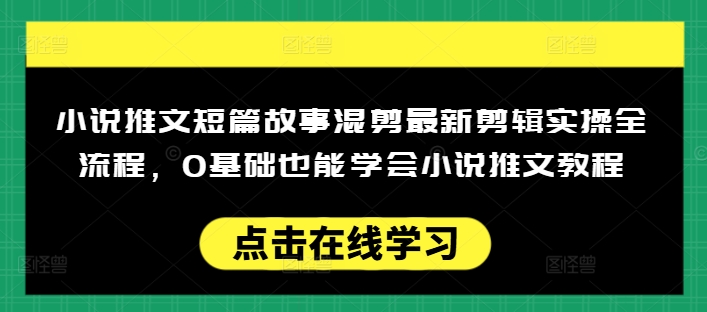 小说推文短篇故事混剪最新剪辑实操全流程，0基础也能学会小说推文教程，肯干多发日入多张-shxbox省心宝盒
