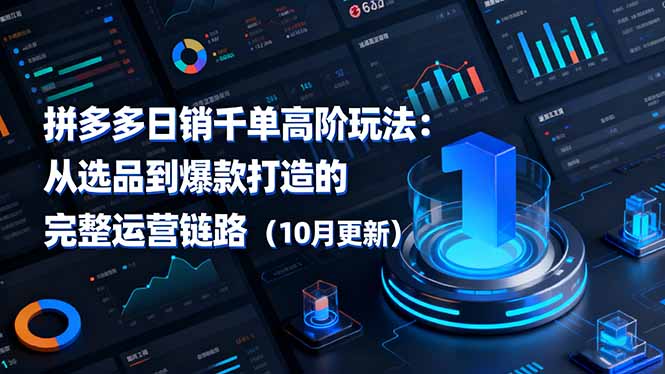 拼多多日销千单高阶玩法：从选品到爆款打造的完整运营链路(10月更新-shxbox省心宝盒