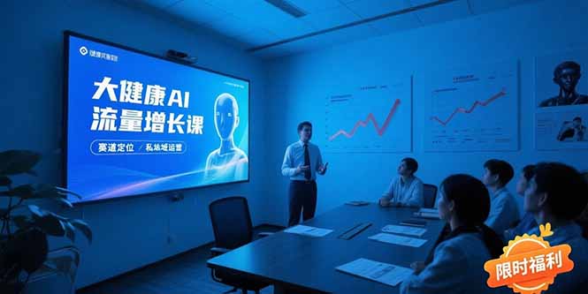 大健康AI流量增长课8.0，赛道定位方法论，AI数字人内容生产，私域转化运营-shxbox省心宝盒