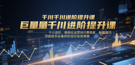 巨量千川进阶提升课，千川进阶、精细化运营纯付费商家、投放技巧、顶级投手必备的阶段性投放策略-shxbox省心宝盒