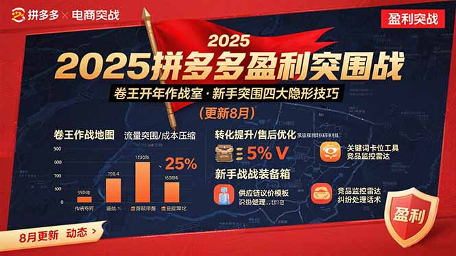 2025拼多多盈利突围战：卷王开年作战室，新手突围四大隐形技巧(更新8月-shxbox省心宝盒