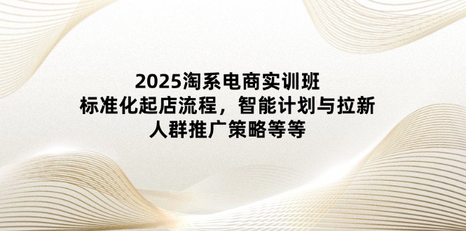 2025淘系电商实训班：标准化起店流程，智能计划与拉新，人群推广策略等等-shxbox省心宝盒