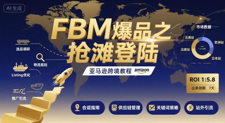 FBM爆品之抢滩登陆-亚马逊跨境教程-shxbox省心宝盒