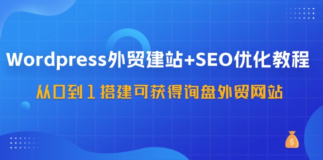 WordPress外贸建站+SEO优化教程，从0到1搭建可获得询盘外贸网站(57节课)-shxbox省心宝盒