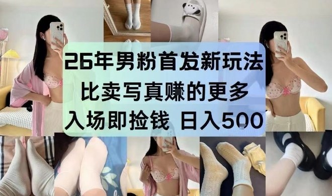 26年男粉首发最新3.0玩法，独此一家，比卖写真賺的更多，入场即捡钱，日入5张【揭秘】-shxbox省心宝盒