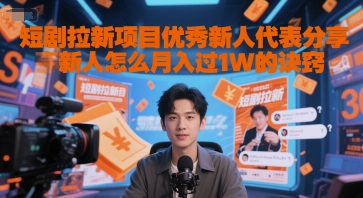 短剧拉新项目优秀新人代表分享新人怎么月入过1W的诀窍-shxbox省心宝盒
