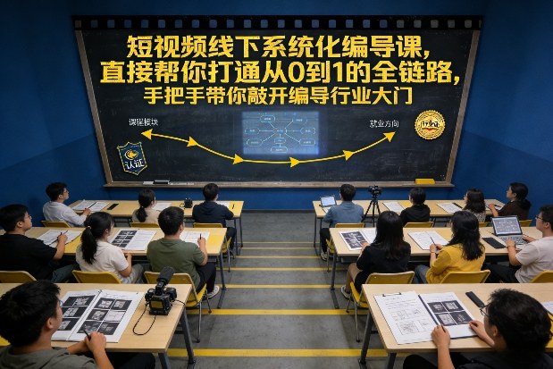 短视频线下系统化编导课，直接帮你打通从0到1的全链路，手把手带你敲开编导行业大门-shxbox省心宝盒