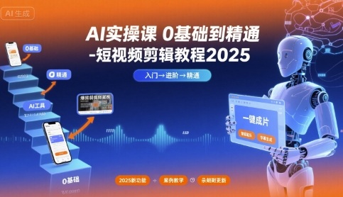 AI实操课0基础到精通-短视频剪辑教程2025-shxbox省心宝盒