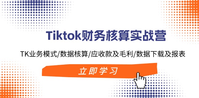 Tiktok财务核算实战营：TK业务模式/数据核算/应收款及毛利/数据下载及报表-shxbox省心宝盒