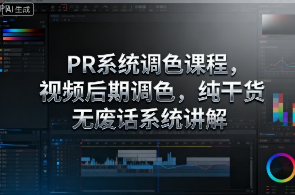 PR系统调色课程，视频后期调色，纯干货无废话系统讲解-shxbox省心宝盒