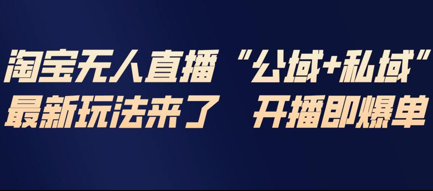 淘宝无人直播完整教程，公试+私域，最新玩法来了，开播即爆单-shxbox省心宝盒