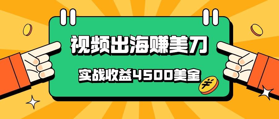 国内爆款视频出海赚美刀，实战收益4500美金，批量无脑搬运，无需经验直接上手-shxbox省心宝盒